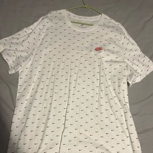 White And Red Nike shirt
